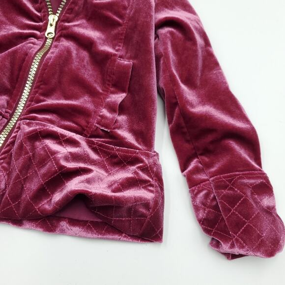 Little Lass Velvet Coat with Faux Fur Trim Size 4T - Picture 2 of 8